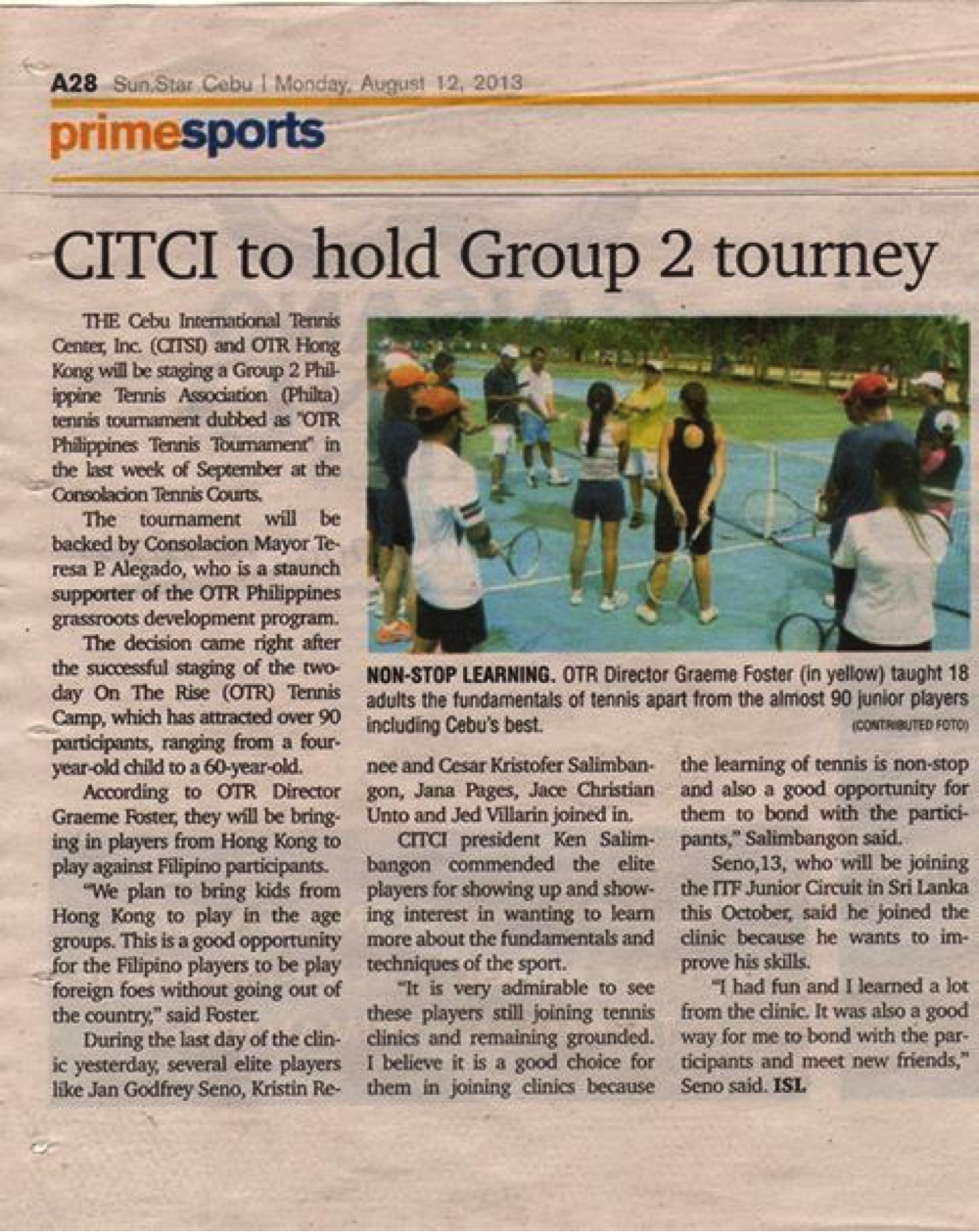 OTR Philippines Grade 2 Junior Tournament Consolacion Cebu