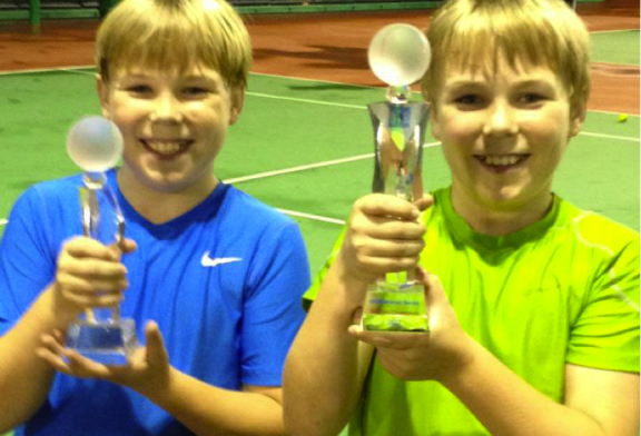 12/U Junior Tournament. Congratulations to Henry(right) the eventual winner over twin brother Chet. 