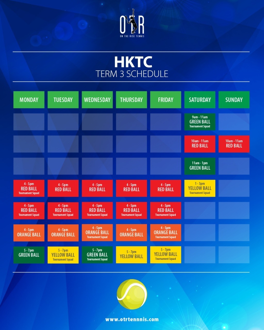HKTC Term 3 2022 Schedule HKTC Term 3
