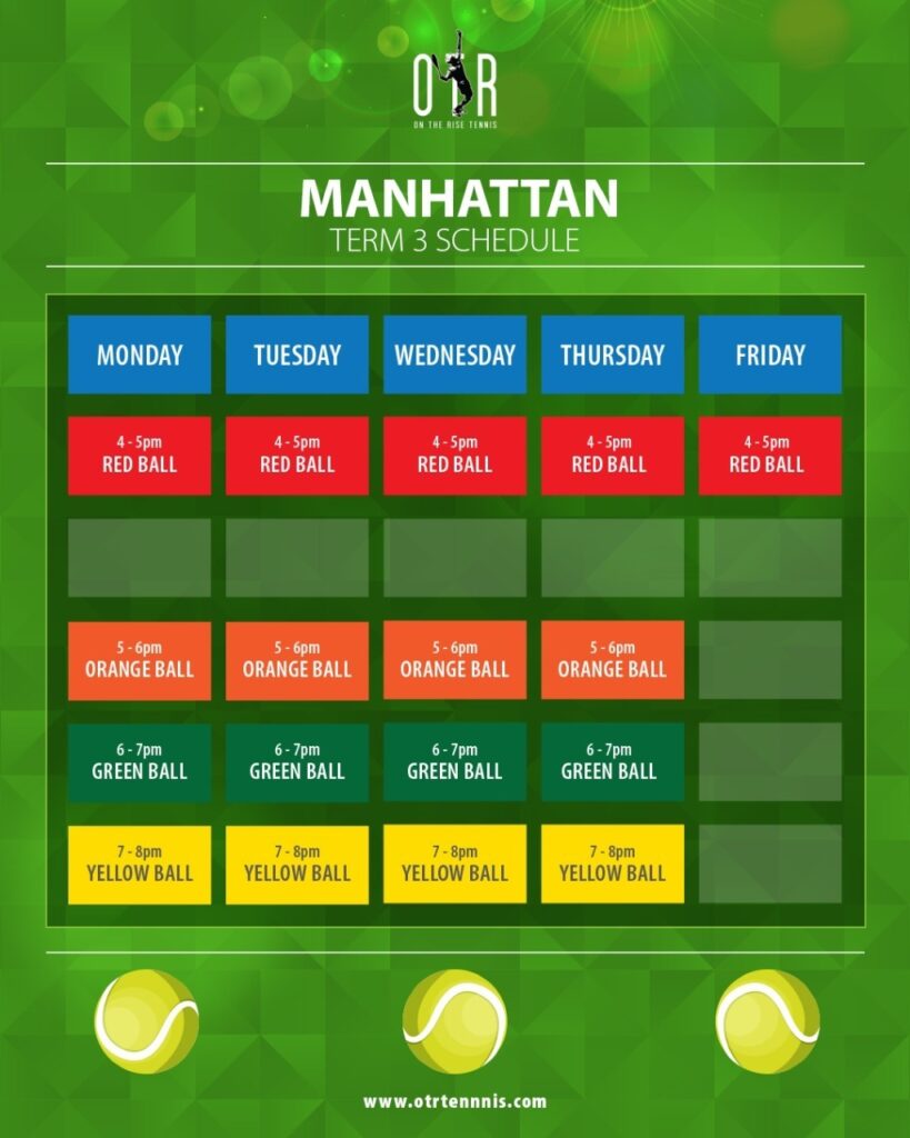 MAnhattan Term 3 Schedule Manhattan Term 3